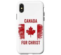 Canada for Christ - Canadian Flag Cross Revival Graphic Case for iPhone X/XS