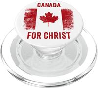 Canada for Christ - Canadian Flag Cross Revival Graphic PopSockets PopGrip for MagSafe
