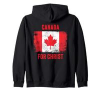 Canada for Christ - Canadian Flag Cross Revival Graphic Zip Hoodie