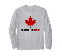 Canada for Jesus - Canadian Flag Cross Revival Graphic Long Sleeve T-Shirt