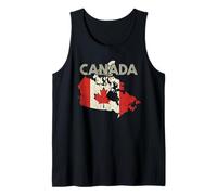Canada Gift Flag Varsity Canadian Toronto Retro Vintage Tank Top