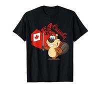Canada gift with Canadian Beaver and Canada flag T-Shirt