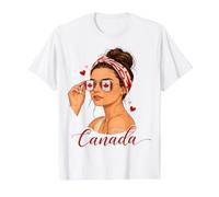 Canada Girl Canadian Flag Value Graphic T-Shirt, Men, White, XL