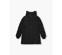 Canada Goose Girls Black - Noir Kids Juniper Brand-patch Cotton-blend Jacket X Small Large L
