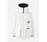 Canada Goose Kids Down Padded Expedition Parka in White - White - S 7 - 8 Yrs
