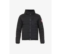 Canada Goose Mens Canada Goose Lodge Logo-Patch Shell-Down Hooded Puffer Jacket Black XS