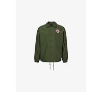 Canada Goose Mens Canada Goose Regency Brand-Badge Cotton-Blend Jacket Moss Khaki M
