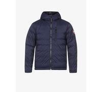 Canada Goose Mens Navy Blue Atlantic Lodge Logo-patch Shell-down Hooded Jacket S