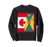 Canada Grenada Half Flag Canadian Grenadian Heritage Sweatshirt