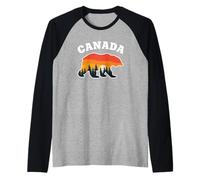 Canada Grizzly Bear Souvenir Raglan Baseball Tee