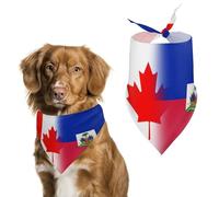 Canada Haitians Flag Dog Bandana Puppy Cat Scarfs Bibs Washable Triangle Kerchief Pet Gifts