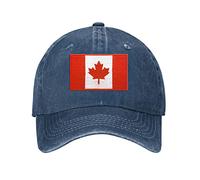 Canada Hat Embroidered Canada Flag Baseball Caps for Men Women Canadians Decorations, Navy, One size