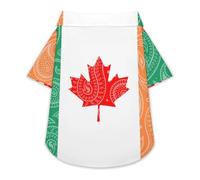 Canada Ireland Flag Paisley Pattern Cute Pet T-Shirts Dog Shirt Clothes Funny Beach Pullover Cat Sweatshirt For Small Pets XS