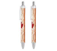 Canada Ireland Flag Paisley Pattern Retractable Ballpoint Pen Black Ink Ball Point Pen Work Pens 2 PCS