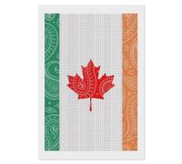 Canada Ireland Paisley Flag Diamond Painting Kits for Adults Full Square Drill Diamond Art 8"x12"