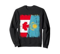 Canada Kazakhstan Half Flag Canadian Kazakh Jersey Sweatshirt