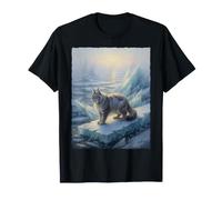 Canada Lynx Cat On Winter Snow Ice Wildlife Nature Animal T-Shirt