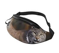 Canada Lynx Fanny Pack for Men Women Crossbody Waist Bag Waterproof Sports Belt Bag Outdoor Hip Pack