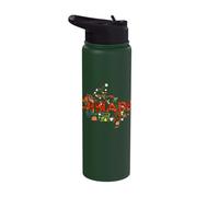 Canada Map with Native Herbs & Botanicals - Nature Souvenir Stainless Steel Insulated Water Bottle