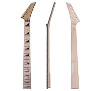 Canada Maple 6 Strings Electric Guitar Neck Wood Guitar Neck Matte 24 Frets Gold Color Nut Lock 57mm Heel Width with Trust Rod(Model 1)