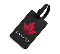 Canada Maple Canadian Flag Funny Luggage Tag with ID Name Card Stylish Suitcase Labels Baggage Bag Tags