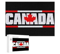 Canada Maple Flag Funny Wooden Picture Puzzle Wood Jigsaw Creative Gift for Adults And Family Game