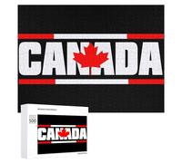 Canada Maple Flag Funny Wooden Picture Puzzle Wood Jigsaw Creative Gift for Adults And Family Game