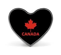 Canada Maple Flag Heart Metal Brooches 1 Inch Decorative Badges Exquisite Decorations Pins for Clothing