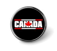 Canada Maple Flag Round Brooch Pins Lapel Tie Badge Metal Memorial Button Pin Kit for Hat Shirt Clothing Bags Decor