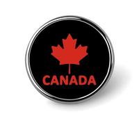 Canada Maple Flag Round Metal Brooches 1 Inch Decorative Badges Exquisite Decorations Pins for Clothing