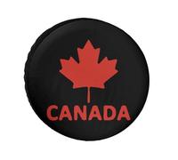 Canada Maple Flag Spare Wheel Cover Waterproof Dustproof Tire Covers Universal Tyre Protector Fit 24"-36"