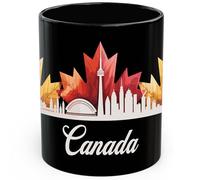 Canada Maple Leaf Ceramic Coffee Mug 11oz Canadian Symbol Icon - Tea Coffee Mug with Comfortable Grip - Unique Fun Gift Cup for Office or Home - Vibrant Long-Lasting Print ID44991