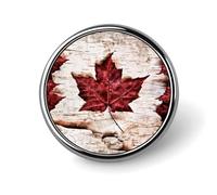 Canada Maple Leaf Lapel Pins Metal Pin Badge Personalized Pinback Button Badges Classic Round Badge Recognition Enamel Lapel Pin for Jackets, Backpacks, Bags