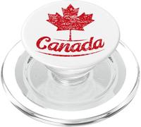 Canada Maple Leaf Proud Vintage Retro Canadian Flag PopSockets PopGrip for MagSafe