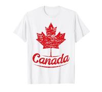 Canada Maple Leaf Proud Vintage Retro Canadian Flag T-Shirt