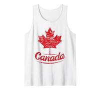 Canada Maple Leaf Proud Vintage Retro Canadian Flag Tank Top