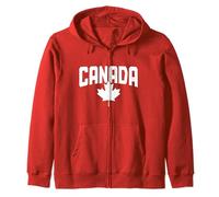 Canada Maple Leaf Red Canadian Flag Pride Zip Hoodie