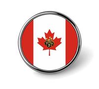 Canada Maple Syrup Canadian Flag Round Enamel Brooch Pin Button Badges Decoration Hat Clothing Bag Accessories Gift Crafts
