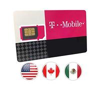 Canada, Mexico and USA Prepaid SIM Card T-Mobile 10GB 4G LTE Data in USA and 5GB Data in Canada and Mexico with Unlimited Talk and Text among and within Canada, Mexico and USA for 30 Days
