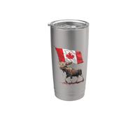 Canada Moose Canadian Pride Canada Maple Leaf Canada Flag Stainless Steel Insulated Tumbler