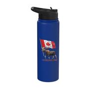 Canada Moose Canadian Pride Canada Maple Leaf Canada Flag Stainless Steel Insulated Water Bottle