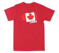 Canada National Flag Graphic Shirts Boys Girls Canada Country Flag Theme Flag Kids Tees, 2-3 Years, Red