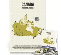 Canada National Parks Adults 1000 Piece Jigsaw Puzzle Mental Sharpness Mindful Leisure Precise Fit Fine Xmas Gift (38x52cm)
