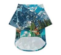 Canada Ohara Lake Yoho National Park With Mountains Nature Scenery Hawaii Shirt Print Dog Clothes T-Shirt Beach for Puppy Cat S