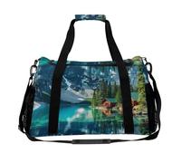 Canada Ohara Lake Yoho National Park with Mountains Nature Scenery Travel Duffle Bag Print Luggage Overnight Weekend Bags Shoulder Handbag for Women Men