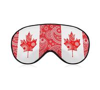 Canada Paisley Flag Sleep Mask Soft Blindfold Portable Eye Mask with Adjustable Strap for Men Women