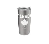 Canada Patriotic Flag Maple Leaf 1867 Retro Vintage Stainless Steel Insulated Tumbler