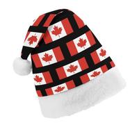 Canada Plaid Canadian Flag Christmas Hat Santa Cap Child