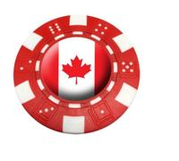 CANADA POKER CHIP GOLF BALL MARKER