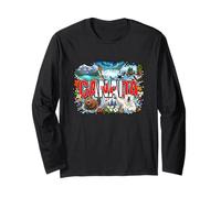 Canada Polar Bear Beaver Pointing Meme - Canadian Souvenir Long Sleeve T-Shirt